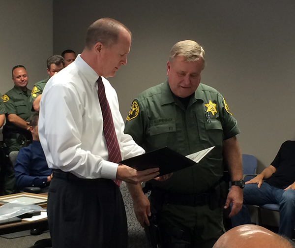 k9 Medal for Exceptional Service presentation